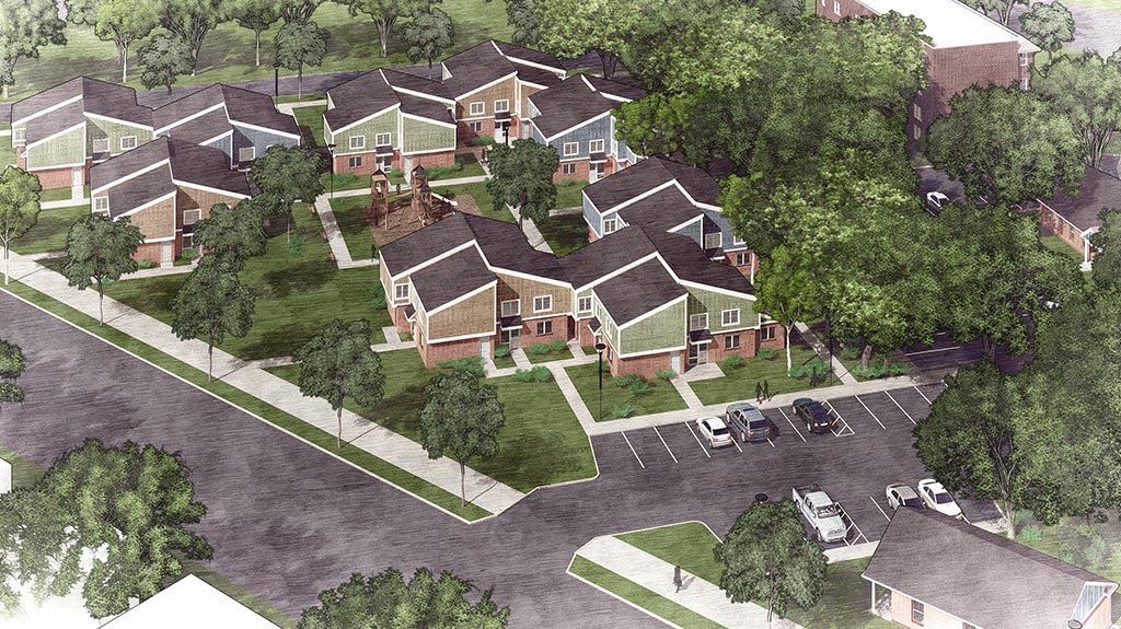 Kenmore Commons Townhomes, Aerial View